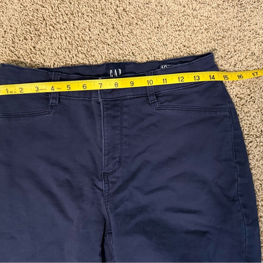 Gap Navy Blue Stretch Skinny Chino Pants Size 10 - Picture 4 of 6